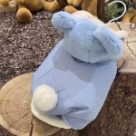 Kék pamutkabát fülekkel